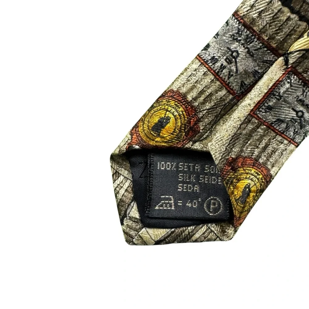 Ermenegildo Zegna VTG Pure Silk Big Ben Mens Tie 3.75 Inch Width